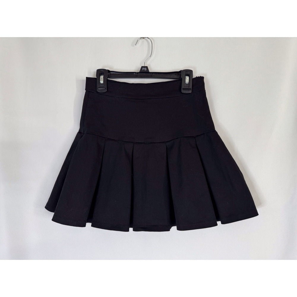 Y2K Hesperus Black Micro Mini‎ Skirt Size Small – Pleated Flare Low Rise UGC